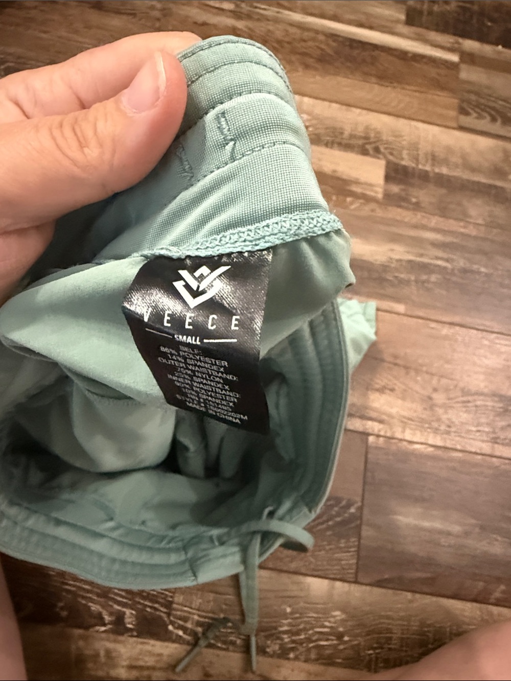 Men's Athletic Drawstring Shorts in Light Sage - Performance Comfort - Picture 3 of 3